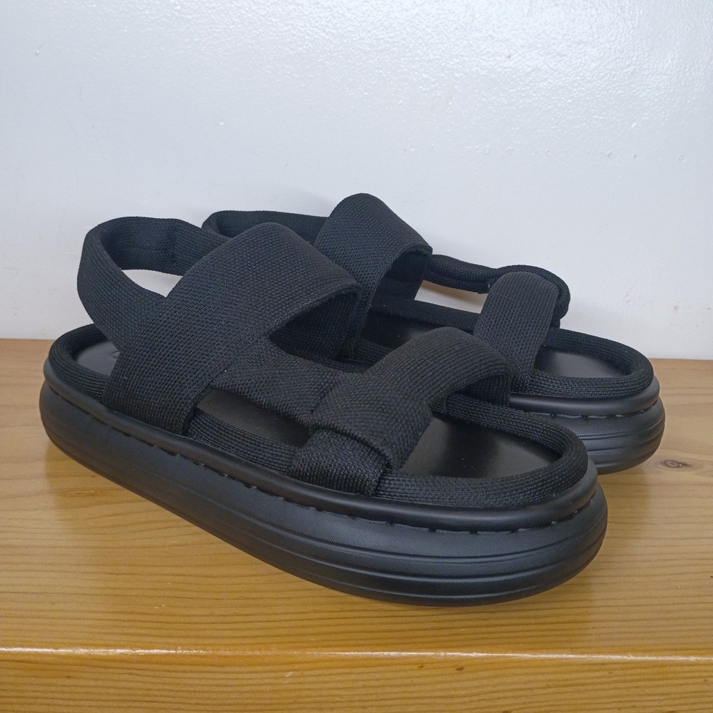 Cosy Island Women's Strappy Sandals Size EU 37 US 6.5 Black Comfort